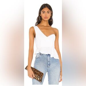 White one shoulder top